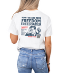 Freedom Freeloader Voter Awareness Tee with QR Co…