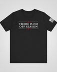 there is no off season precinct committeeman shirt usa flag sleeve republican logo black front