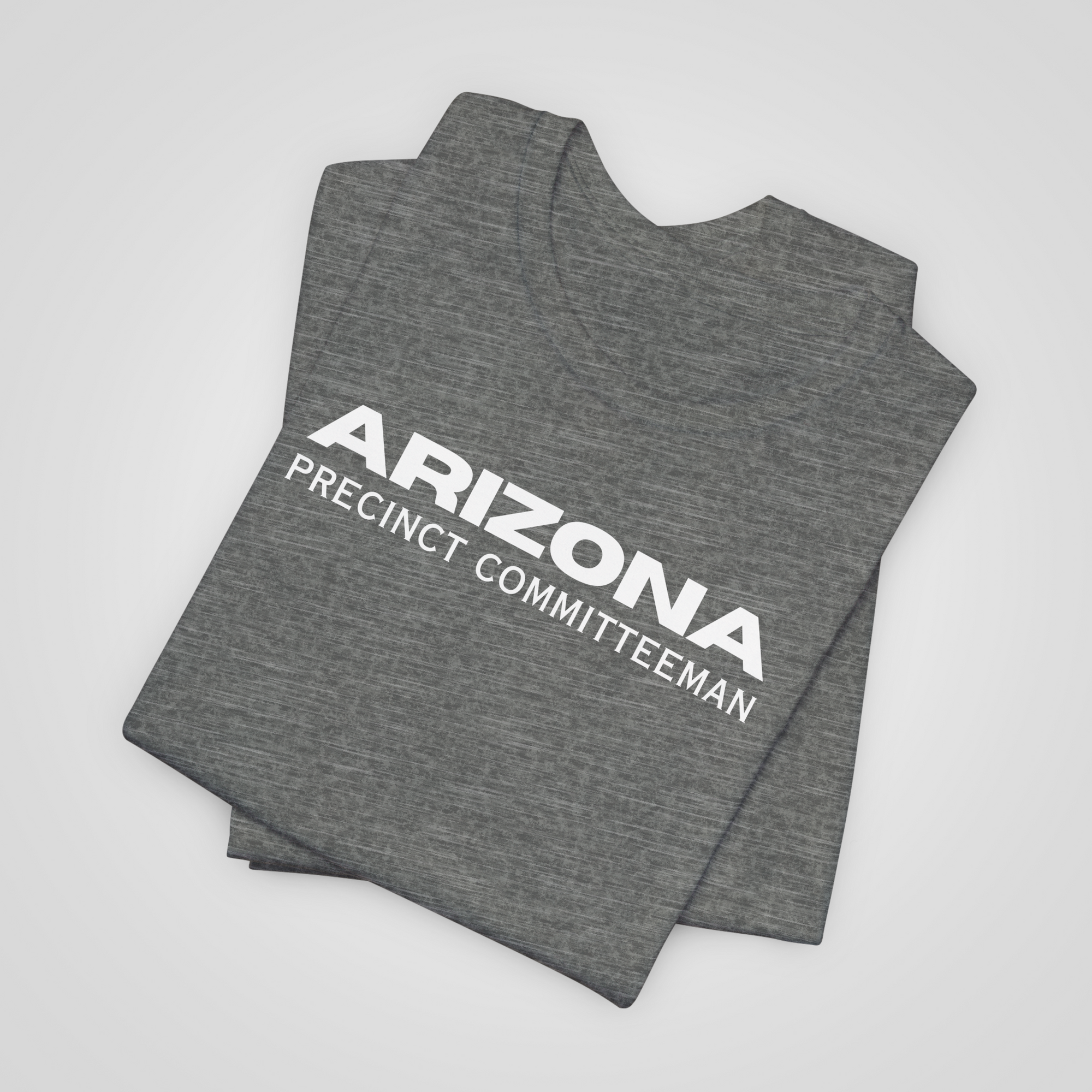 precinct committeeman shirt usa flag sleeve graphite heather folded
