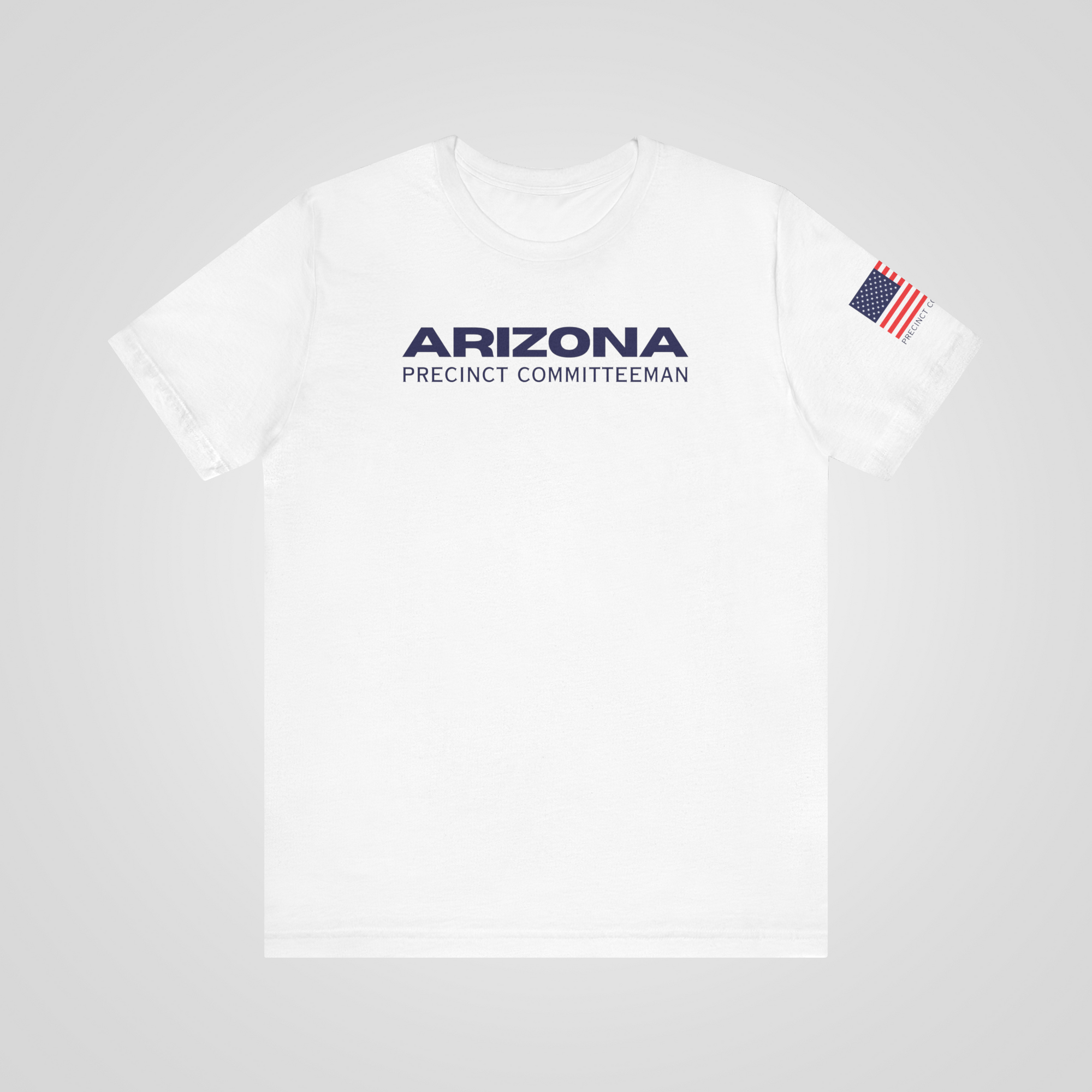 arizona precinct committeeman shirt usa flag sleeve white front