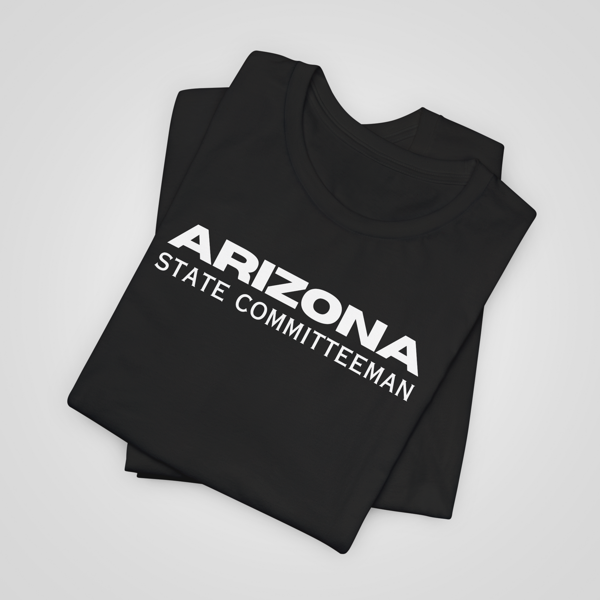 arizona state committeeman shirt usa flag sleeve black folded