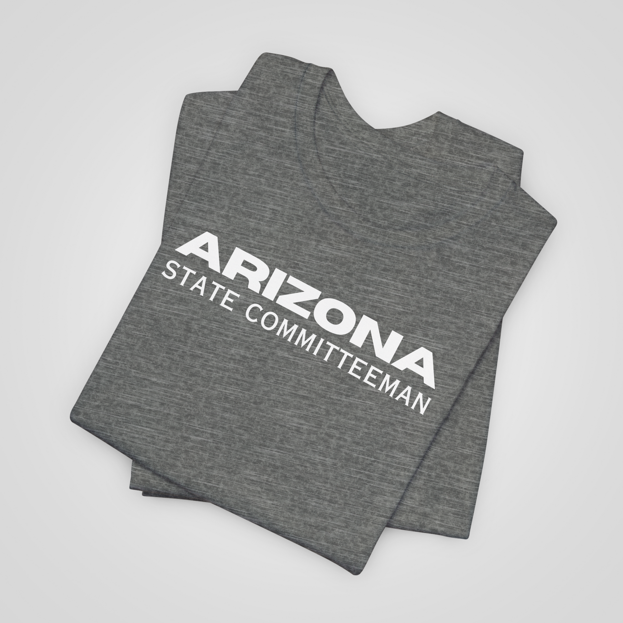 state committeeman shirt usa flag sleeve graphite heather folded