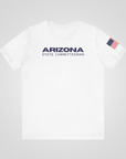 arizona state committeeman shirt usa flag sleeve white front