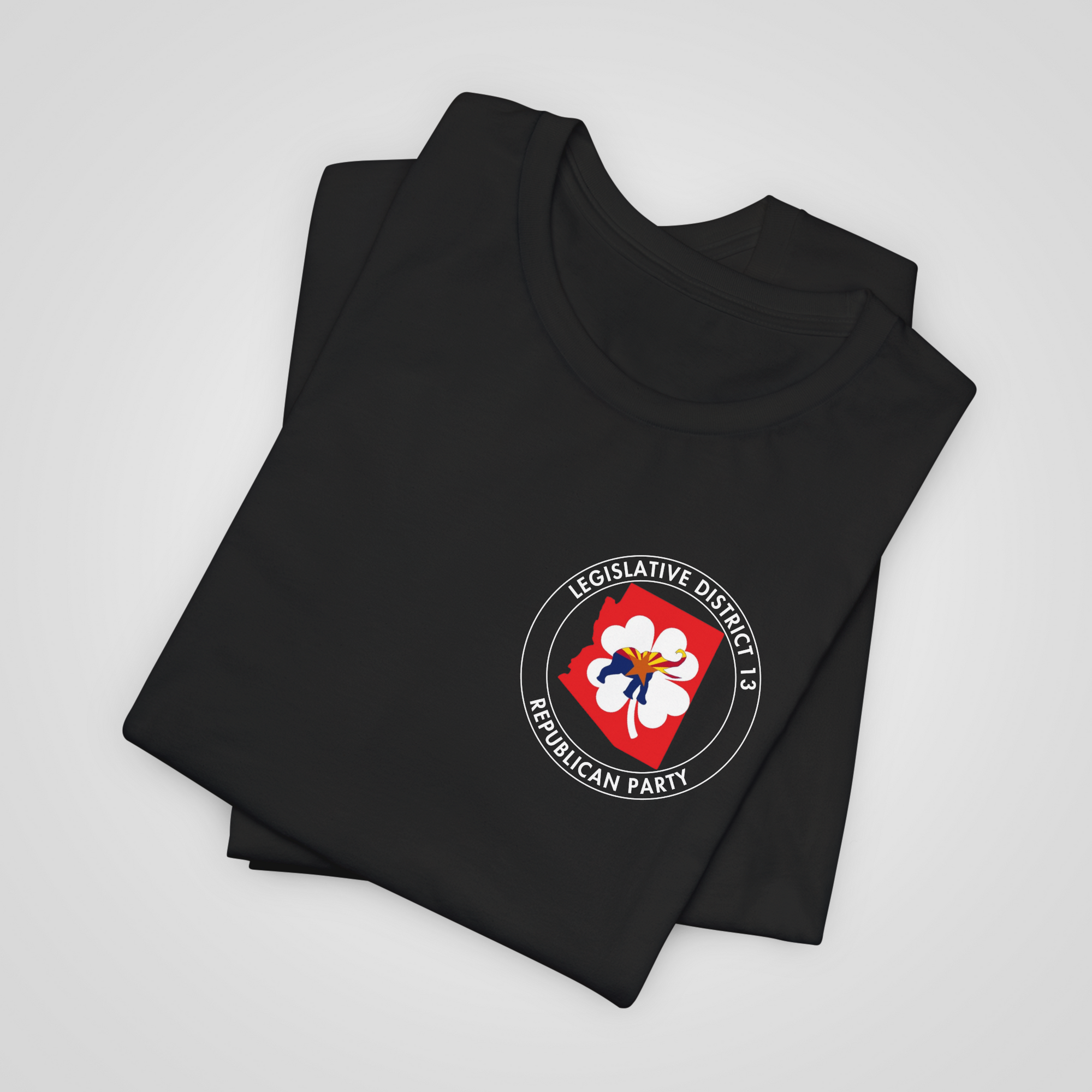 ld13 logo  precinct committeeman shirt black folded