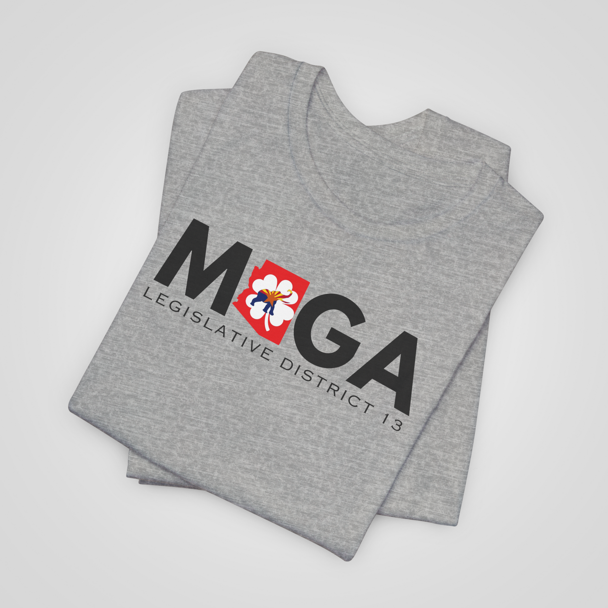 maga ld13 shirt gray heather folded