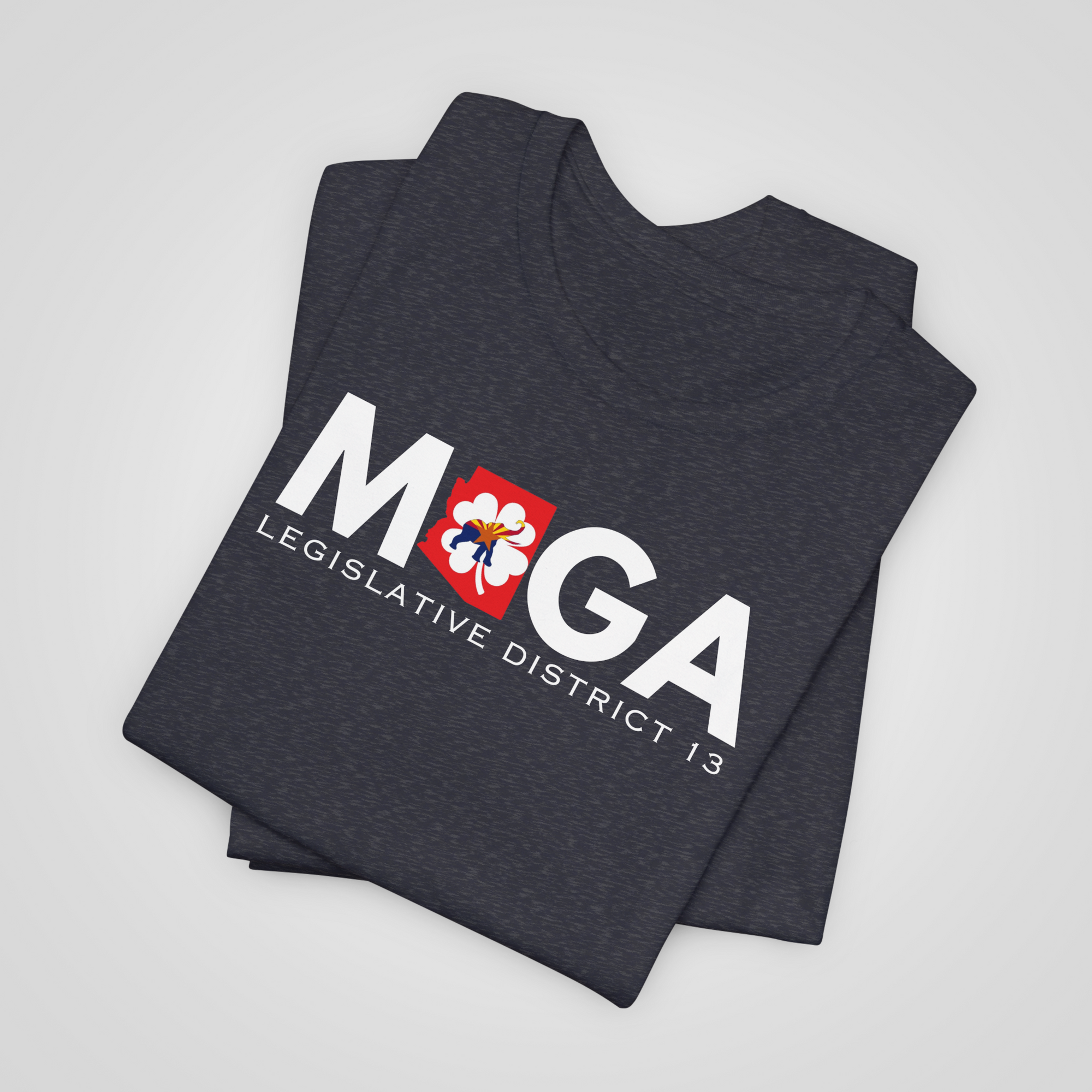 maga ld13 shirt navy heather folded