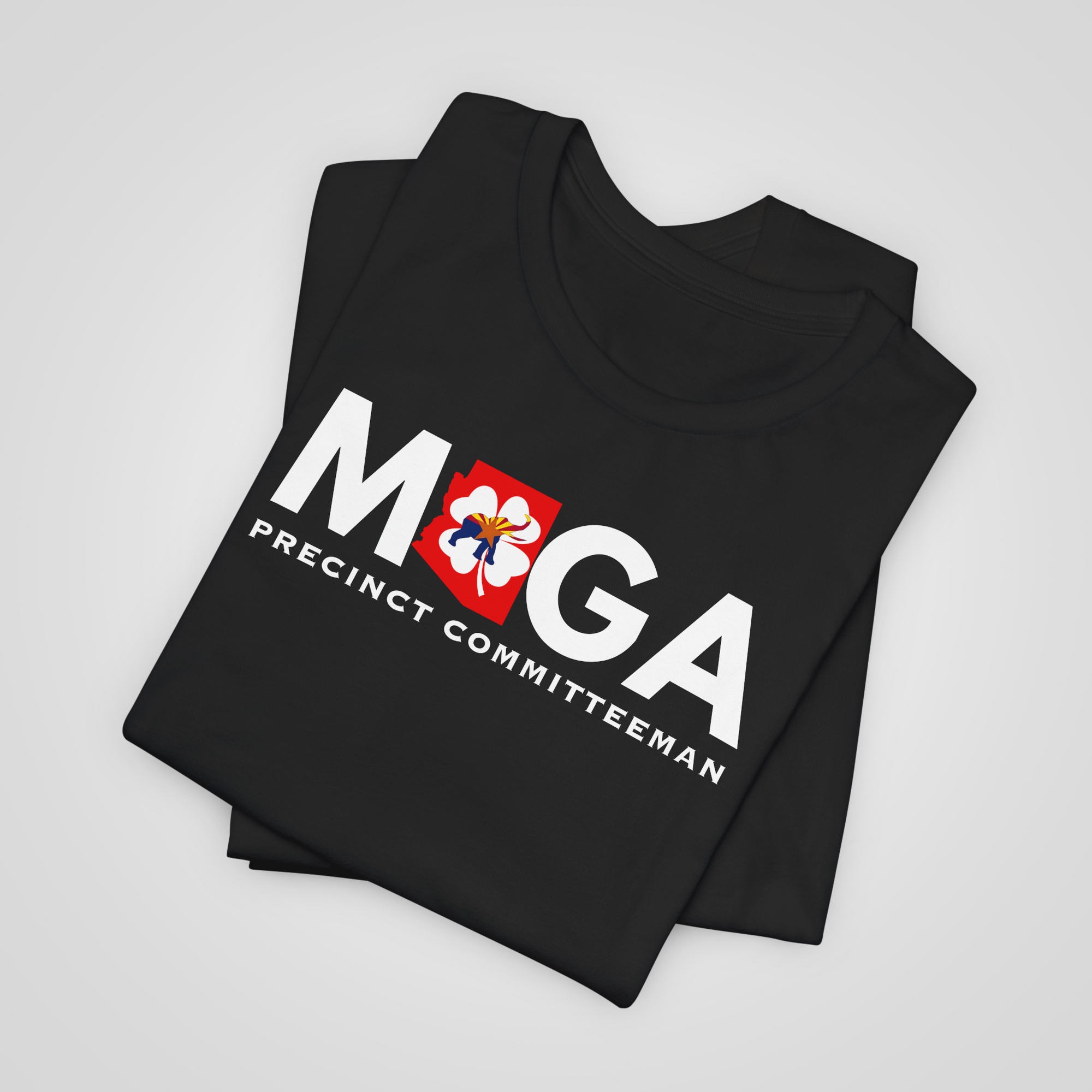 maga precinct committeeman usa black shirt folded
