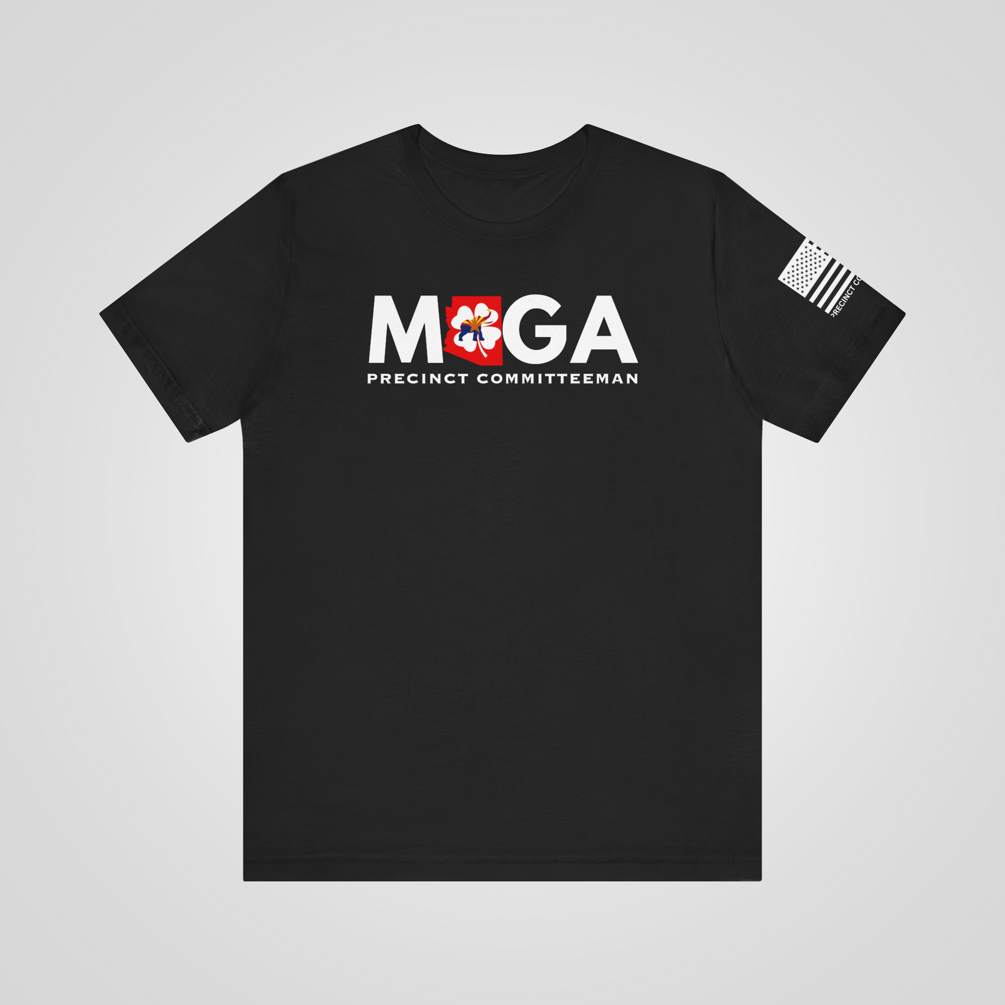 maga precinct committeeman usa black shirt front