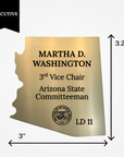 precinct committeeman chair custom badge gold medium