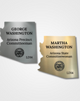 precinct committeeman chair custom badge gold silver